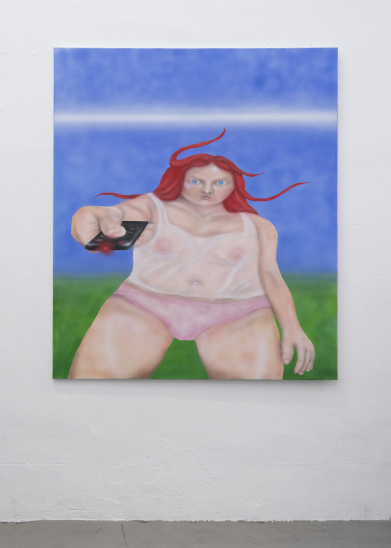 Julia Jesionek, ohne Titel, 2025, Acryl auf Papier, 100 x 70 cm