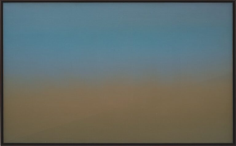 Jef Verheyen, Urbino – Espace idéal (Urbino – Ideal Space), 1978, Mattlack auf Leinwand, 110 x 177 cm, Axel and May Vervoordt Foundation