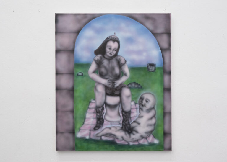 Julia Jesionek, A remote place, Acryl auf Leinwand, 2025, 120 x 100 cm