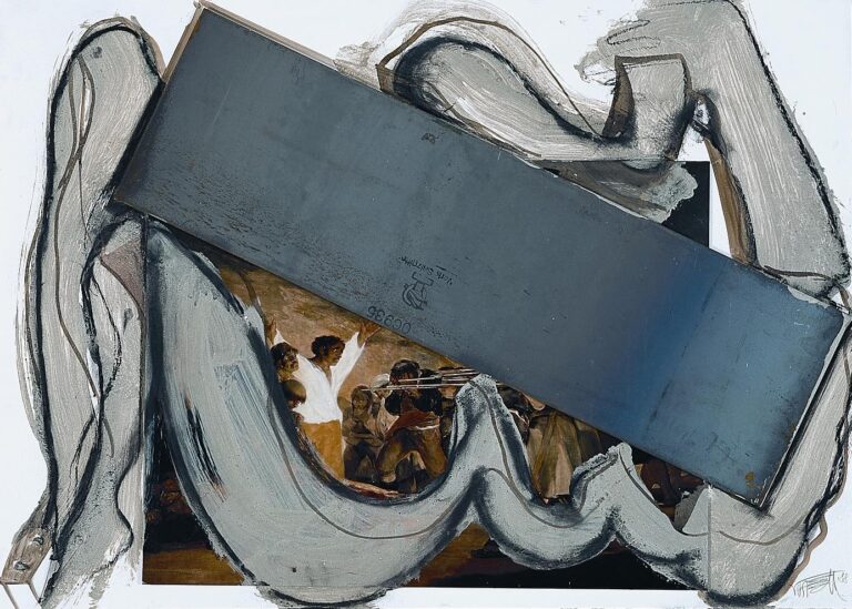 Wolf Vostell: Maja (aus der Maja-Serie), 1988. Mischtechnik und Collage auf Holz Museum Morsbroich, Leverkusen.