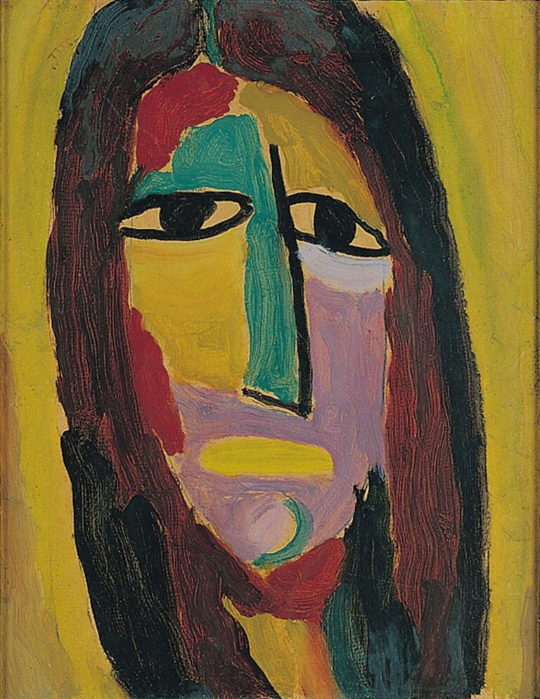 Alexej von Jawlensky, Johannes der Täufer (Mystischer Kopf), 1917, Öl auf Karton, Museum Morsbroich, Leverkusen