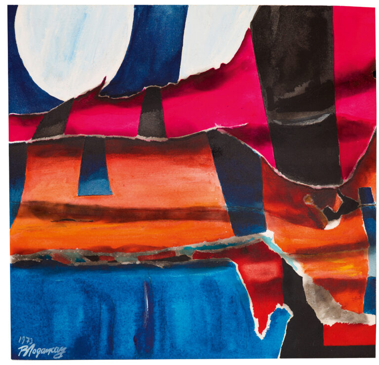 Burhan Doğançay A & O 1973 Gouache, Fumage 34 x 35,4 cm Museum Folkwang, Essen