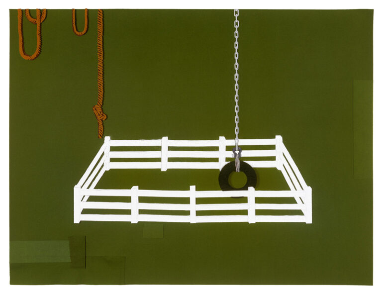 Thomas Grünfeld, hortus conclusus, 2005, Filz, 109 x 143 cm