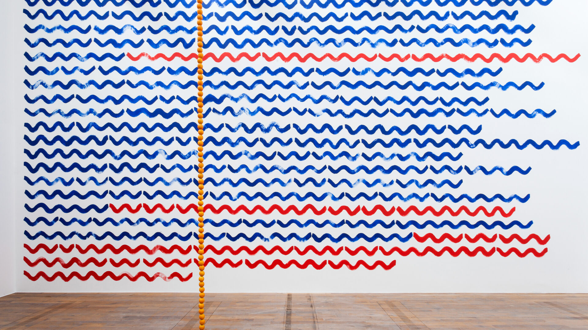 Diango Hernández Let us see if a million people can be silent 2015, Wandmalerei, Acryl auf Wand Courtesy MOSTYN und Marlborough Contemporary, London