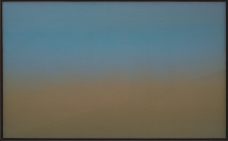 Jef Verheyen, Urbino – Espace idéal (Urbino – Ideal Space), 1978, Mattlack auf Leinwand, 110 x 177 cm, Axel and May Vervoordt Foundation
