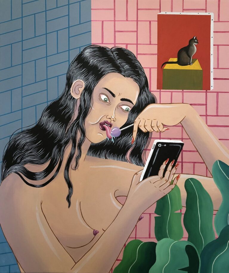 Joëlle Dubois Lollypop, 2018 Acryl auf Holz, 60 x 50 cm