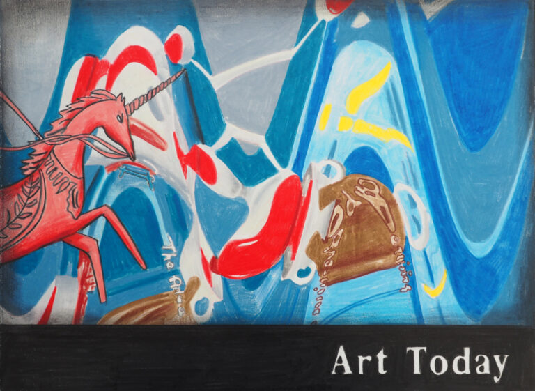 Marcel van Eeden, Art Today, 2021, Nerostift, Buntstift auf Bütten, Sammlung Momo Schöning