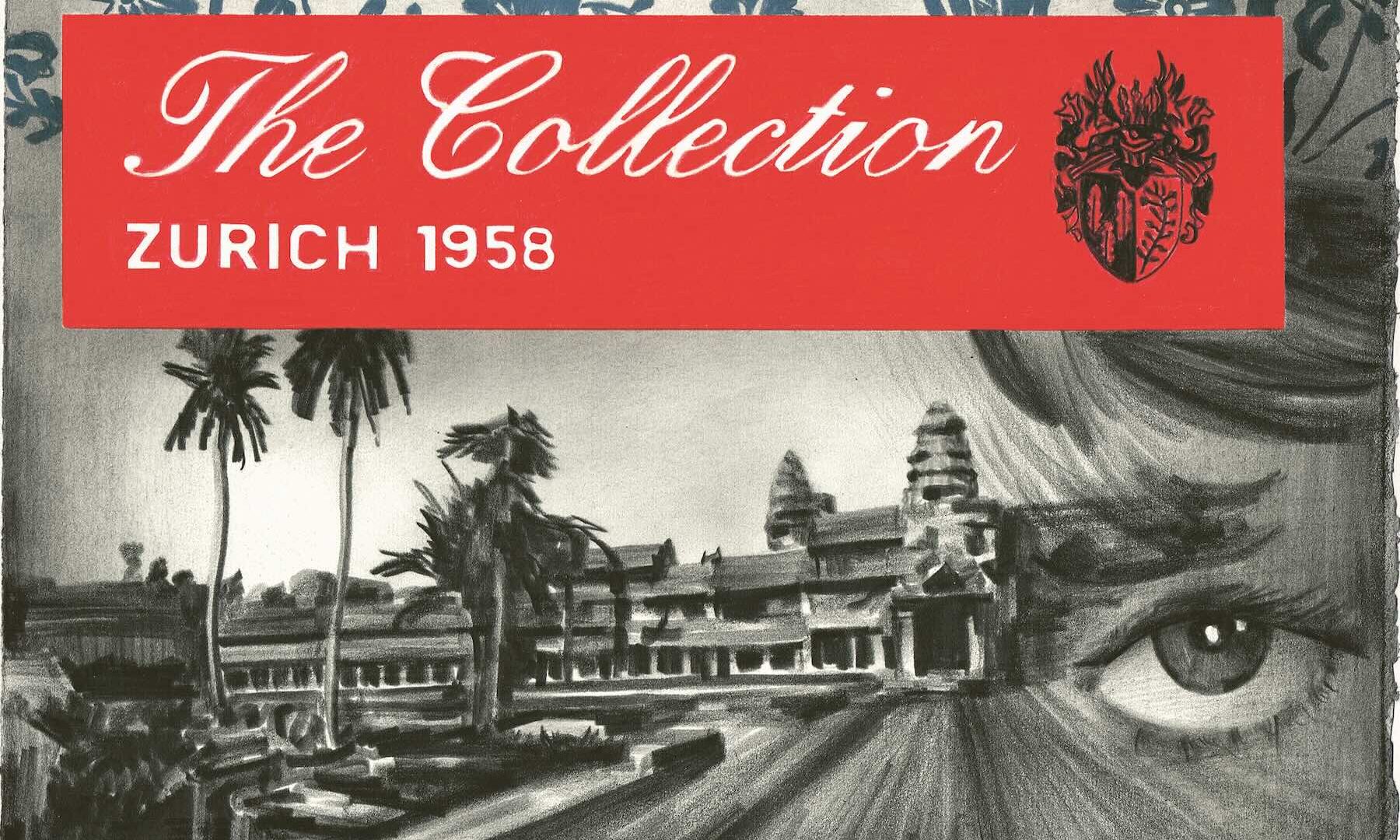 Bild: Marcel van Eeden, ohne Titel (aus: The Collection. Zurich 1958), 2015, Nerostift, Buntstift auf Bütten, Kunstsammlung der Zürcher Kantonalbank
