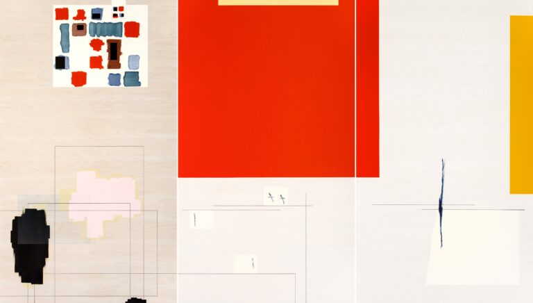 Tilo Schulz, ENDLESS CANVAS, 2024 – ongoing, Acrylfarbe auf Holzpaneel, Maße variabel, courtesy the artist & acb Gallery Budapest